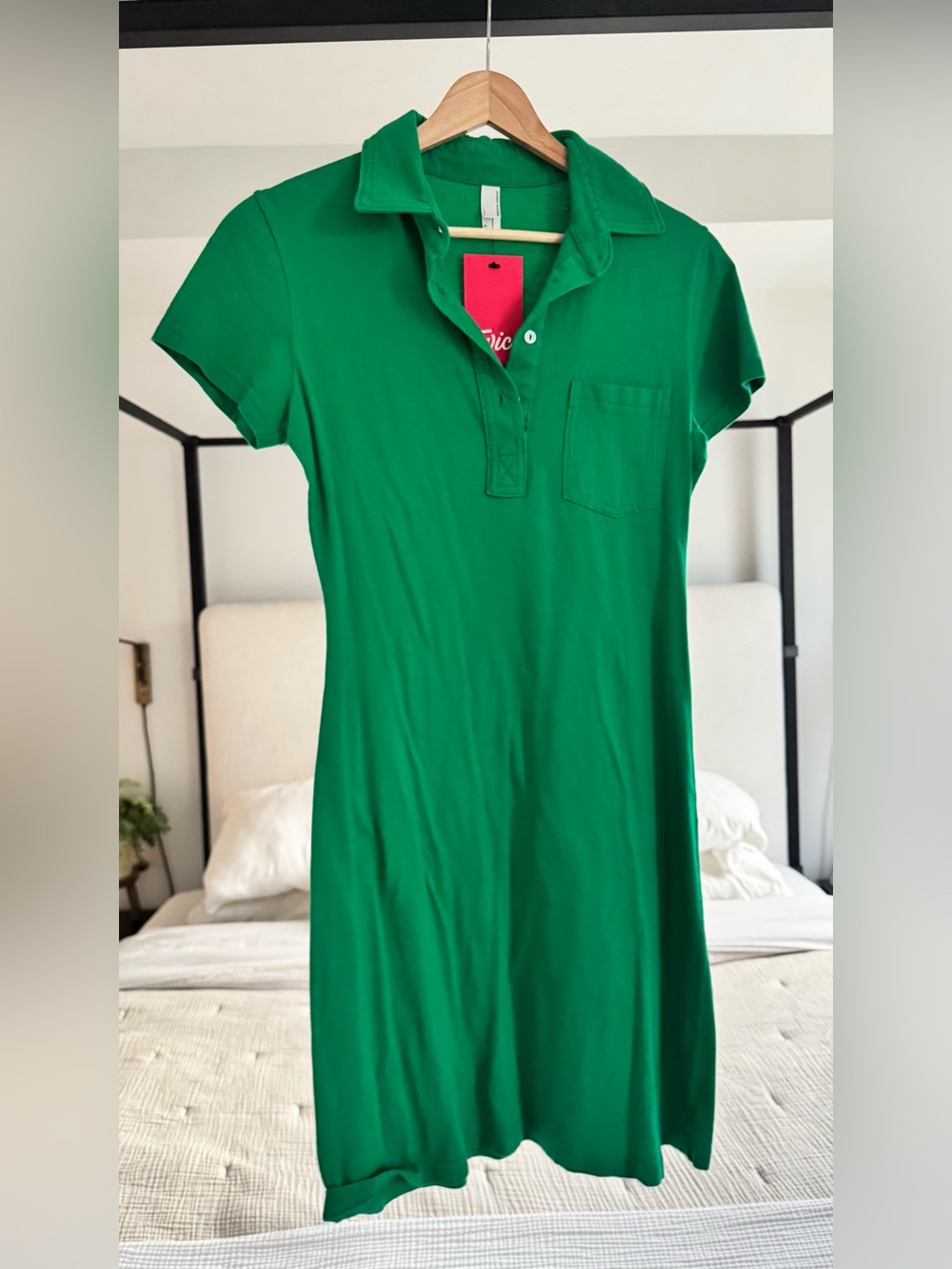 American apparel Green Polo Shirt Dress - Classic Casual